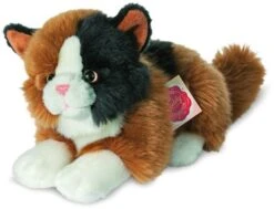 Hermann Teddy Stofftier Glückskatze Liegend 20 Cm
