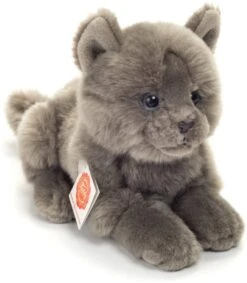 Hermann Teddy Stofftier Kartäuserkatze Liegend 20 Cm