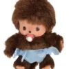 Sekiguchi 235370 - Original Bebichhichi Junge, Aus Braunem Plüsch, Mit Blauer Windel, Ca. 15 Cm