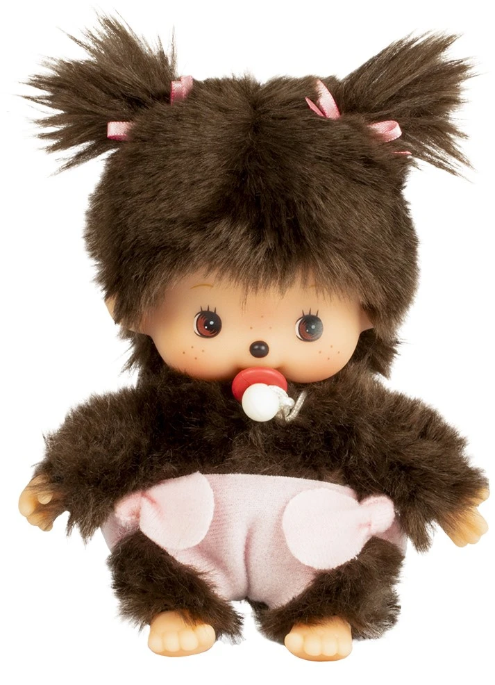 Sekiguchi 235380 - Original Bebichhichi Mädchen, Aus Braunem Plüsch, Mit Windel Und Zöpfen Mit Schleifen, Ca. 15 Cm 1 Sekiguchi 235380 - Original Bebichhichi Mädchen, Aus Braunem Plüsch, Mit Windel Und Zöpfen Mit Schleifen, Ca. 15 Cm