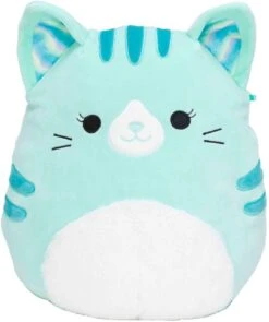 Squishmallows Knuffel Corinna De Groenblauw Gestreepte Kat - 30 Cm