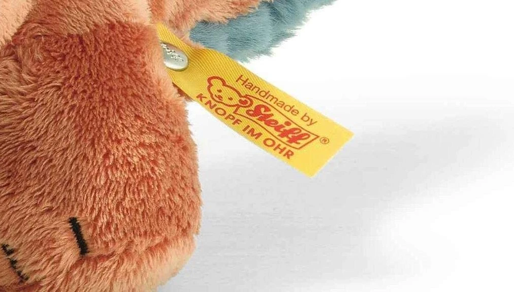 Steiff 087837 Original Plüschtier Bronko Brontosaurus, Soft Cuddly Friends Kuscheltier Ca. 28 Cm, Markenplüsch Mit Knopf Im Ohr, Schmusefreund Für Babys Von Geburt An, Dunkelorange Und Petrol 3 Steiff 087837 Original Plüschtier Bronko Brontosaurus, Soft Cuddly Friends Kuscheltier Ca. 28 Cm, Markenplüsch Mit Knopf Im Ohr, Schmusefreund Für Babys Von Geburt An, Dunkelorange Und Petrol – Bild 3