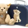 Steiff Ben Teddy Bear In Suitcase, Beige