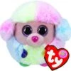 TY 42511 Rainbow Poodle Puffies Pudel Plüschtier, Mehrfarbig