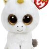 Ty Glubschis - Pegasus Einhorn, Weiß/gold - Beanie Boos - 24 Cm